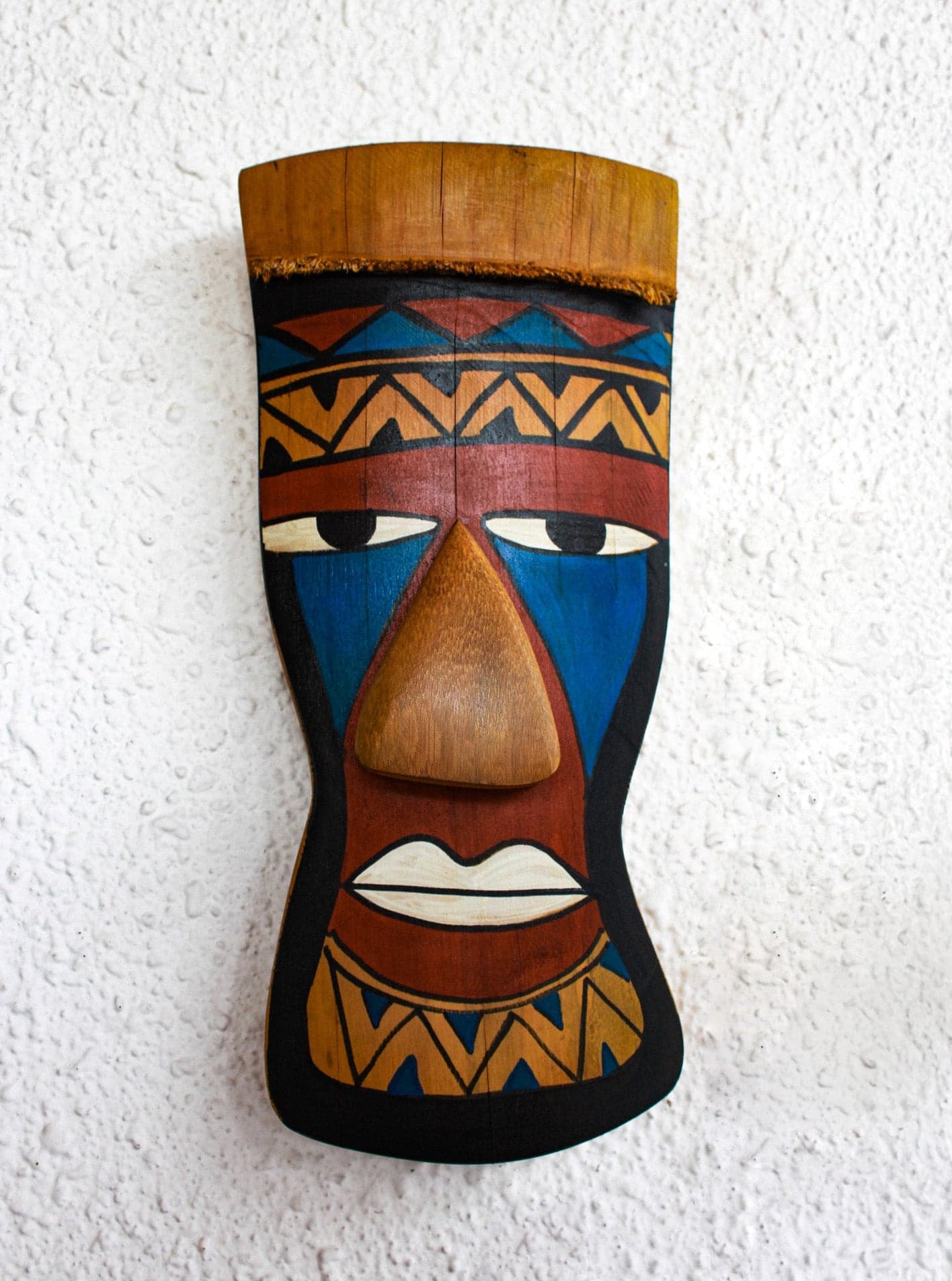 Irular Hand-Painted Bamboo Tribal Mask