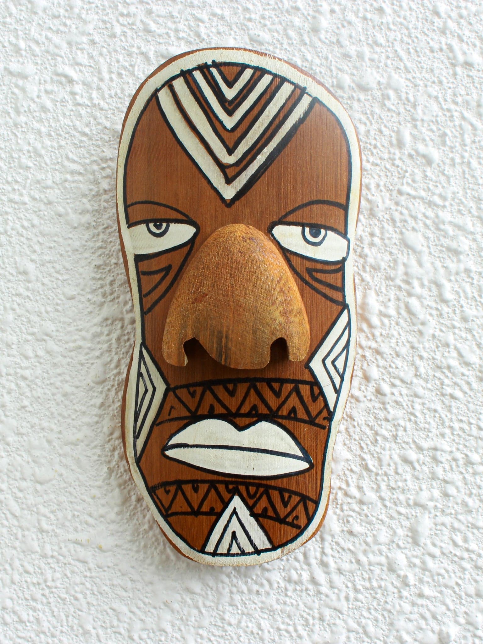 Terratone Bamboo Mask – Handcrafted Tribal Wall Décor