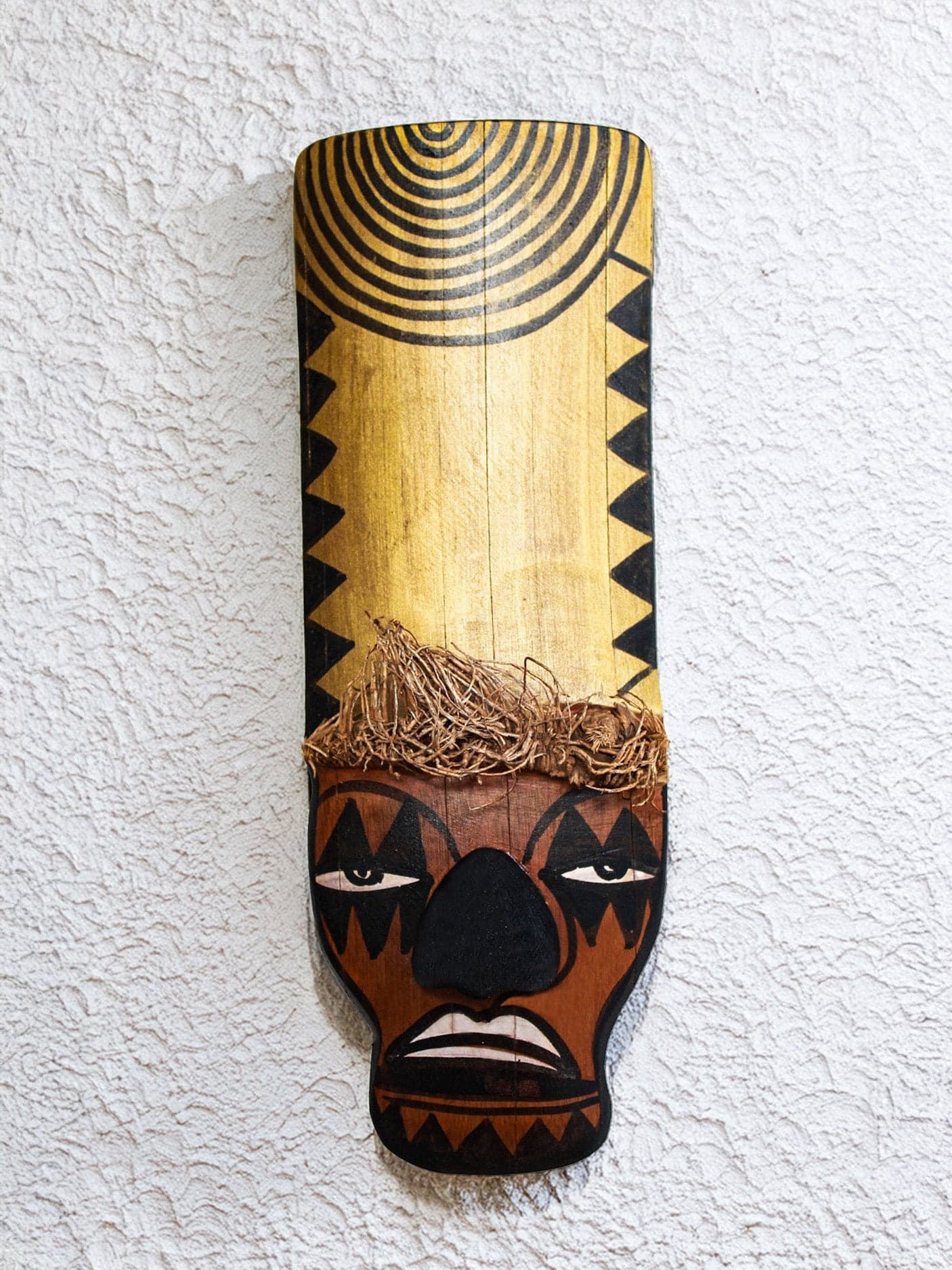 Wildshade Bamboo Mask – Hand-Carved Tribal Wall Décor
