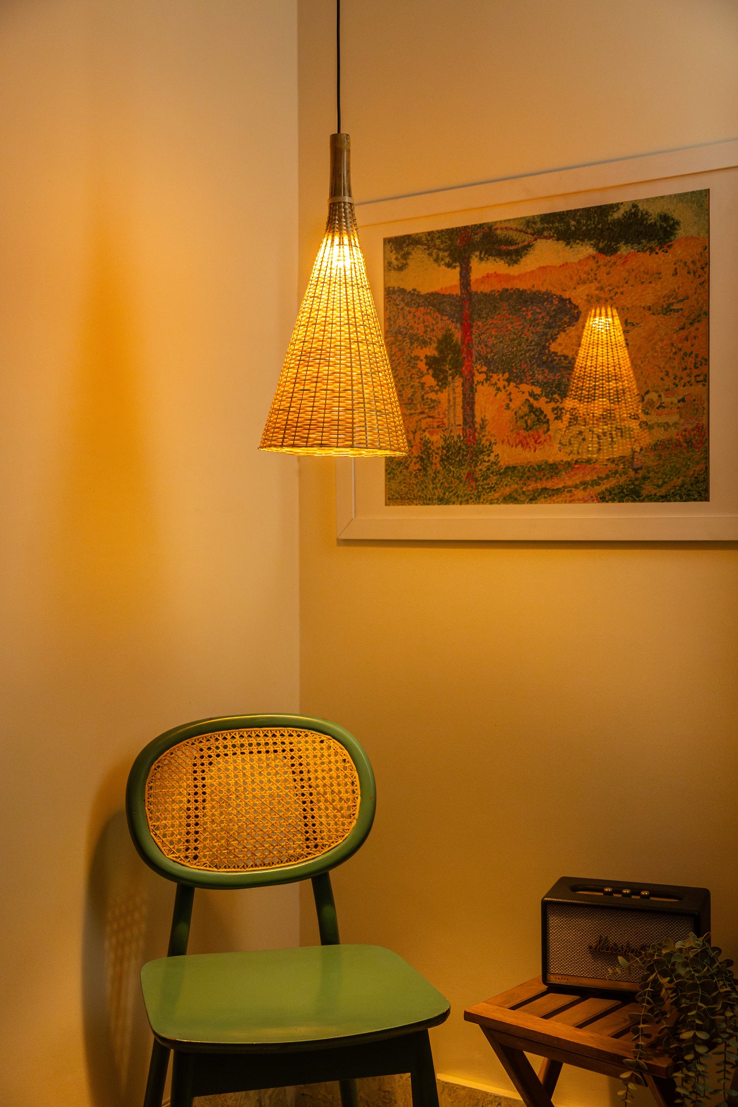 Japanese  Bamboo Pendant Light