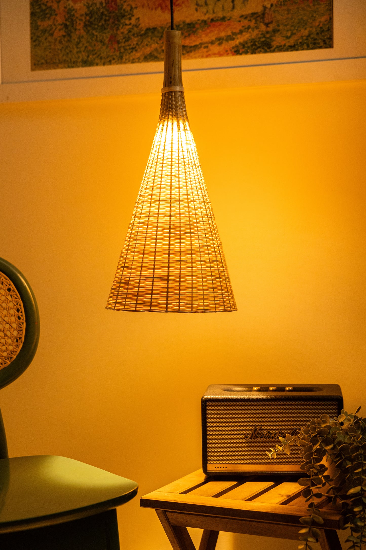 Japanese  Bamboo Pendant Light