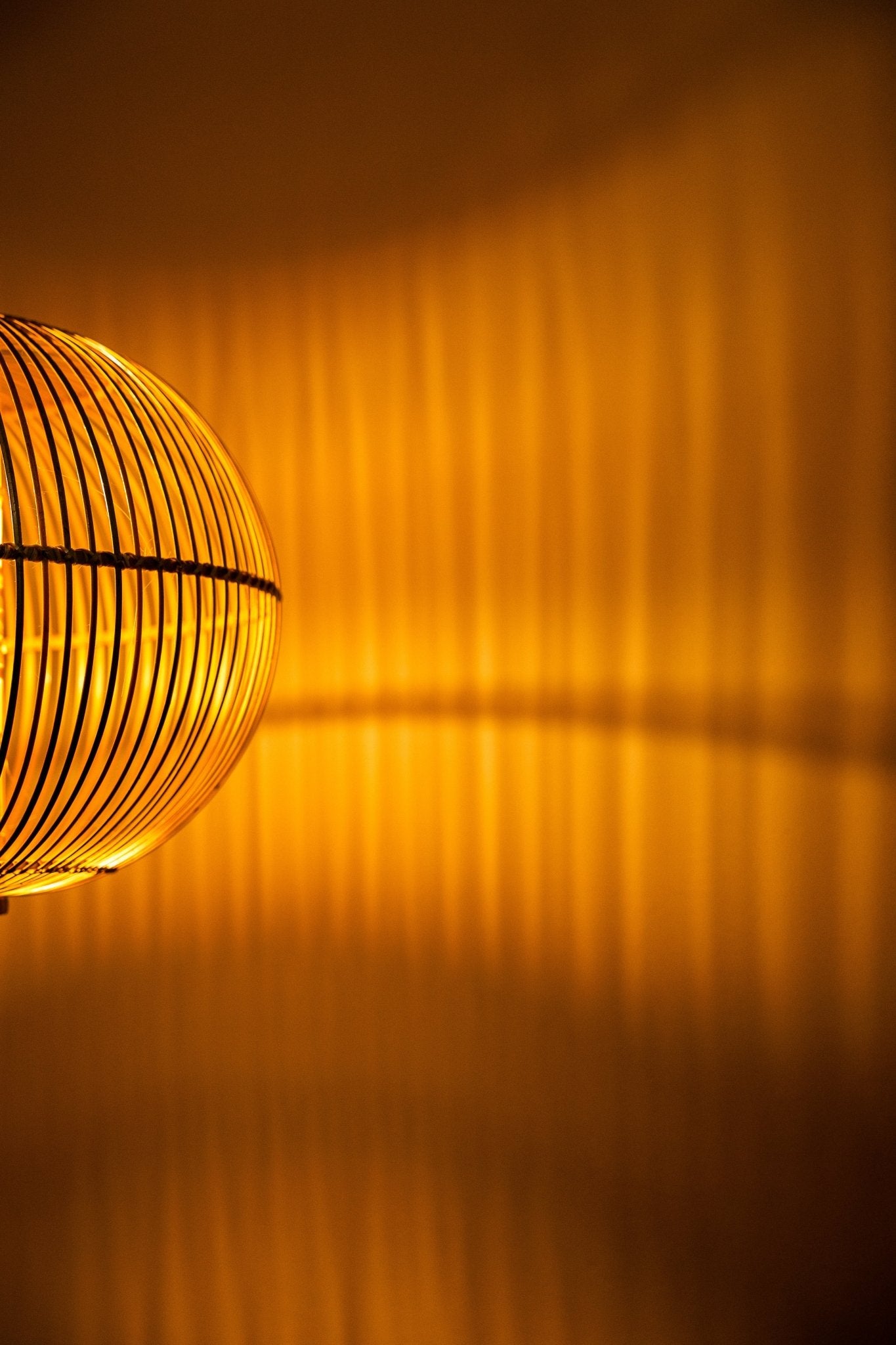 Noor Bamboo Hanging Light – Handwoven Eco Pendant - Nuga Mask