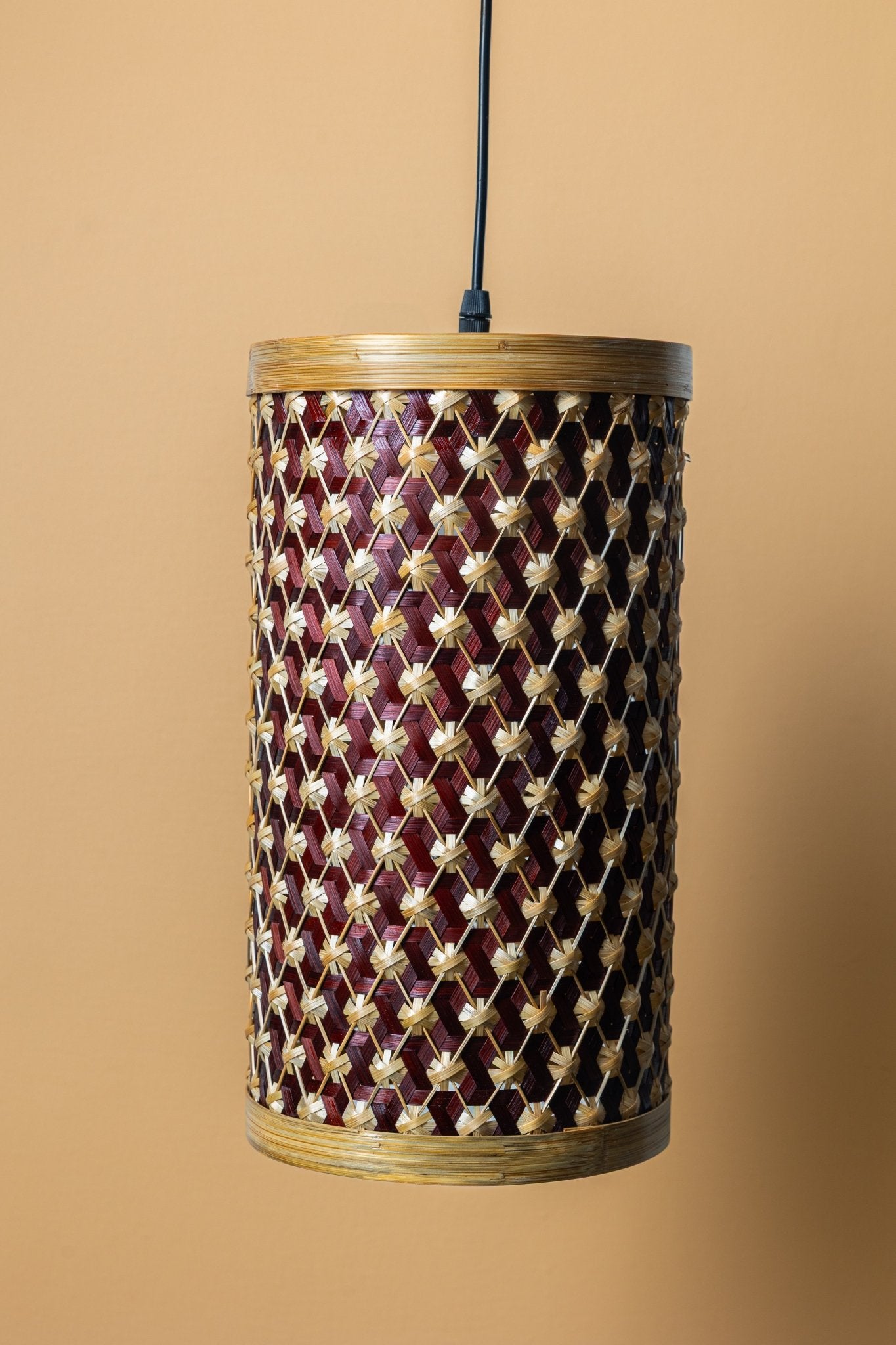 Oro Bamboo Pendant Light – Handwoven Eco Ceiling Lamp - Nuga Mask