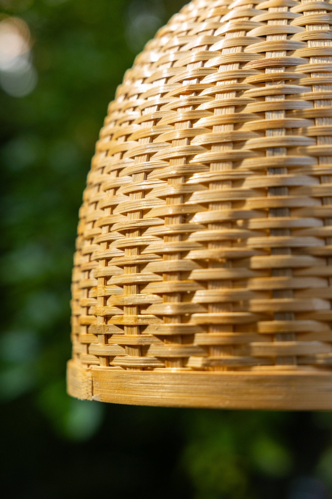 Sora Bamboo Pendant Light – Handwoven Eco Ceiling Lamp - Nuga Mask