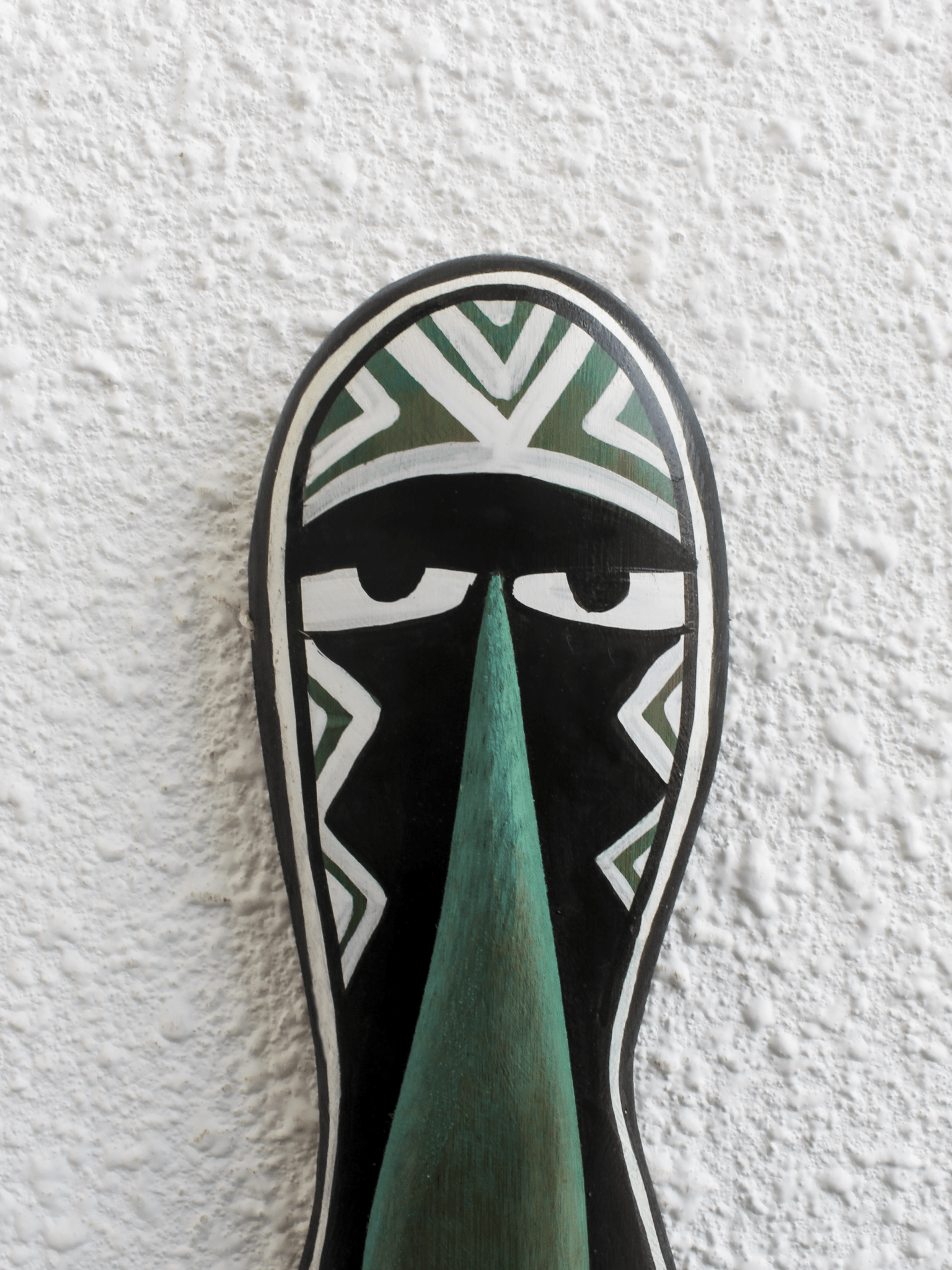 Veiled Totem Bamboo Mask – Handcrafted Tribal Wall Décor - Nuga Mask