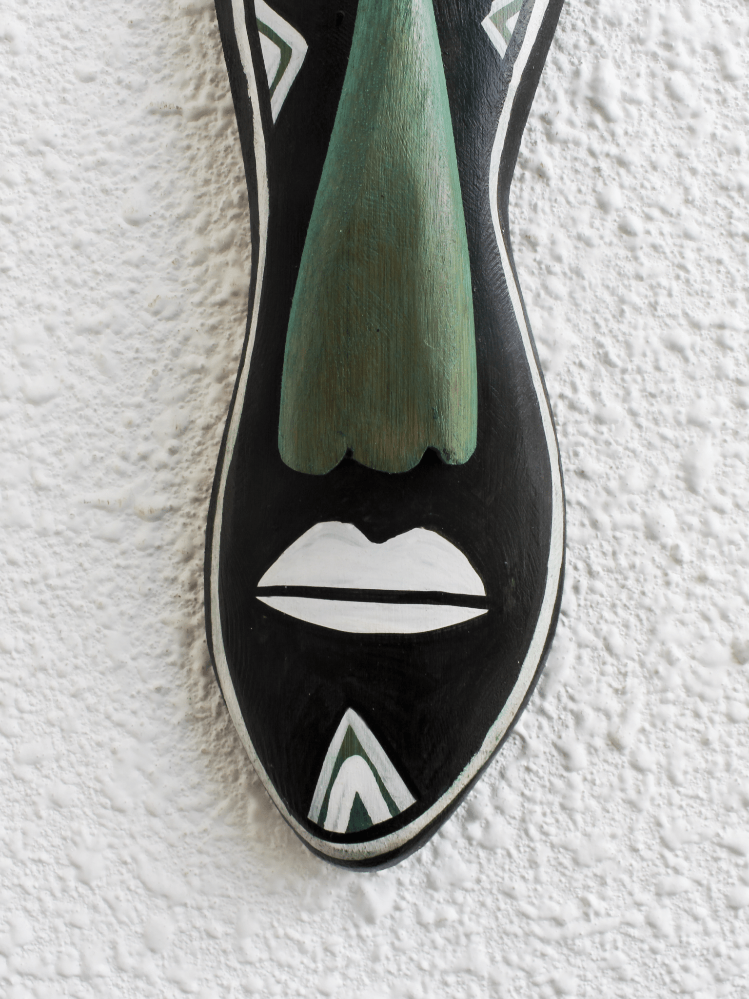 Veiled Totem Bamboo Mask – Handcrafted Tribal Wall Décor - Nuga Mask