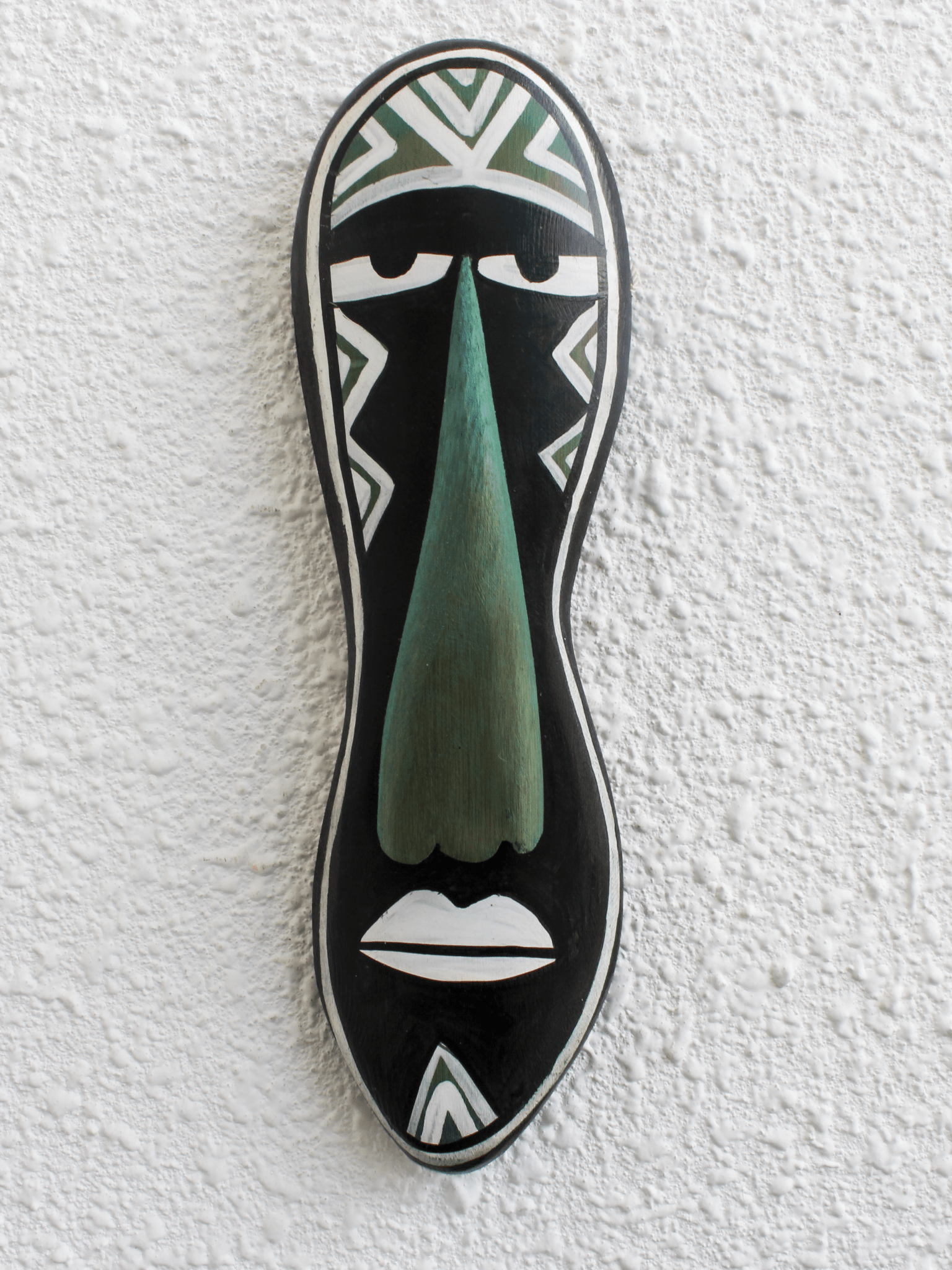 Veiled Totem Bamboo Mask – Handcrafted Tribal Wall Décor - Nuga Mask